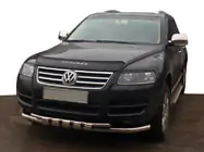 Volkswagen Touareg 2002–2010 Priekšējais bullbar ST015 (nerūsējošais tērauds) foto 1