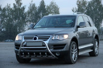 Volkswagen Touareg 2002–2010 Priekšējais bullbārs WT003 Special (nerūsējošais tērauds) foto 3