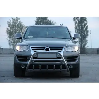 Priekšējais bullbārs WT003 Special (nerūsējošais tērauds) Volkswagen Touareg 2002–2010 foto 4