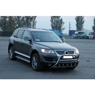 Priekšējais bullbārs WT003 Special (nerūsējošais tērauds) Volkswagen Touareg 2002–2010 foto 2