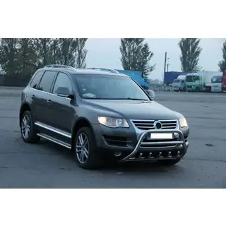 Priekšējais bullbārs WT003 Special (nerūsējošais tērauds) Volkswagen Touareg 2002–2010 foto 2