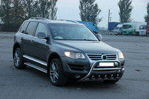 Volkswagen Touareg 2002–2010 Priekšējais bullbārs WT003 Special (nerūsējošais tērauds) foto 2
