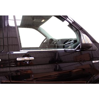 Logu apdares līstes (2 gab., nerūsējošais tērauds) Volkswagen T6 2015–2024 foto 3