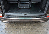 Volkswagen T6 2015–2024 Omsa aizmugurējā bampera uzlika, spīdīga (1 durvis, nerūsējošais tērauds) foto 3