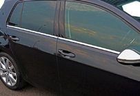 Volkswagen Golf 7/E-Golf 2012–2020 Apakšējie logu moldingi HB (4 gab., nerūsējošais tērauds) foto 5