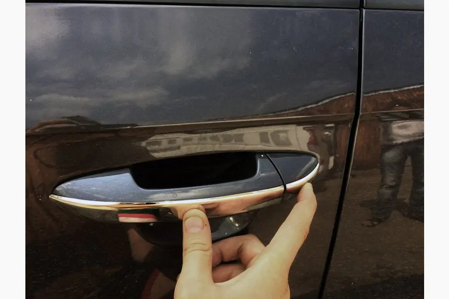 Volkswagen Passat B7 2012–2015 Plakanas durvju rokturu uzlikas (4 gab., nerūsējošais tērauds) Image