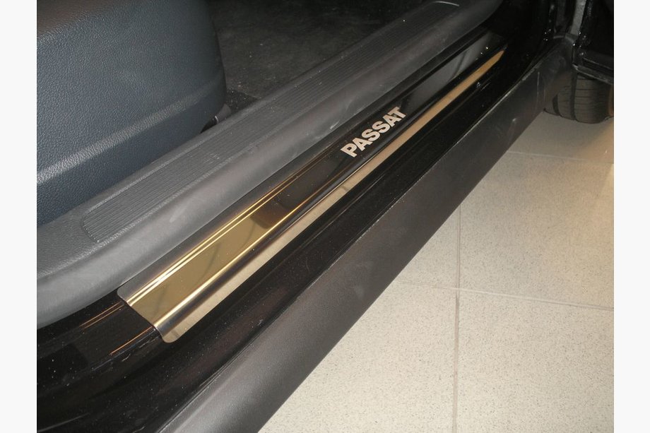 Volkswagen Passat B7 2012–2015 Sliekšņu uzlikas Nataniko (4 gab., nerūsējošais tērauds) Eiropa, Premium – 3M līmlente, 0,8 mm Image