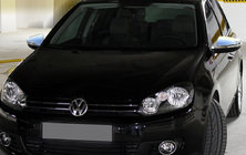 Volkswagen Golf 6 2008–2014 Spoguļu uzlikas (HB, 2 gab., nerūsējošais tērauds) OmsaLine – itāļu nerūsējošais tērauds foto 1