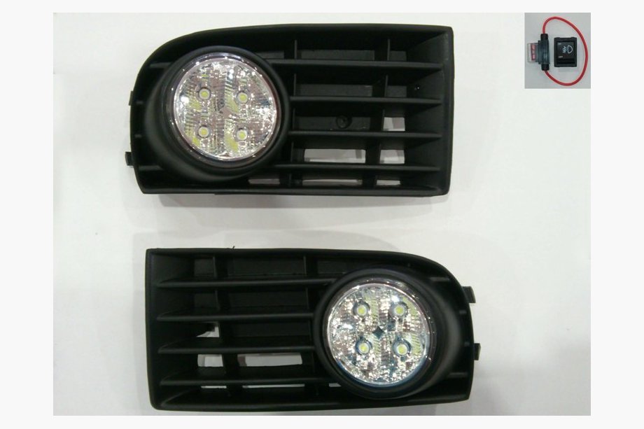Volkswagen Golf 5 2003–2009 Miglas lukturi ar LED ieliktņiem Image