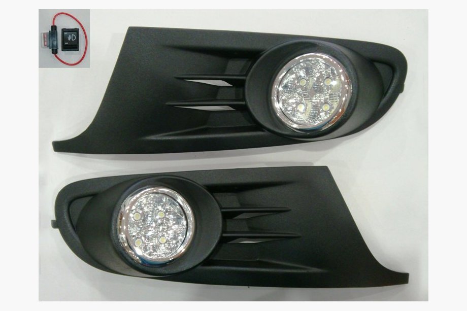 Volkswagen Golf 6 2008–2014 Miglas lukturi ar LED ieliktņiem Image