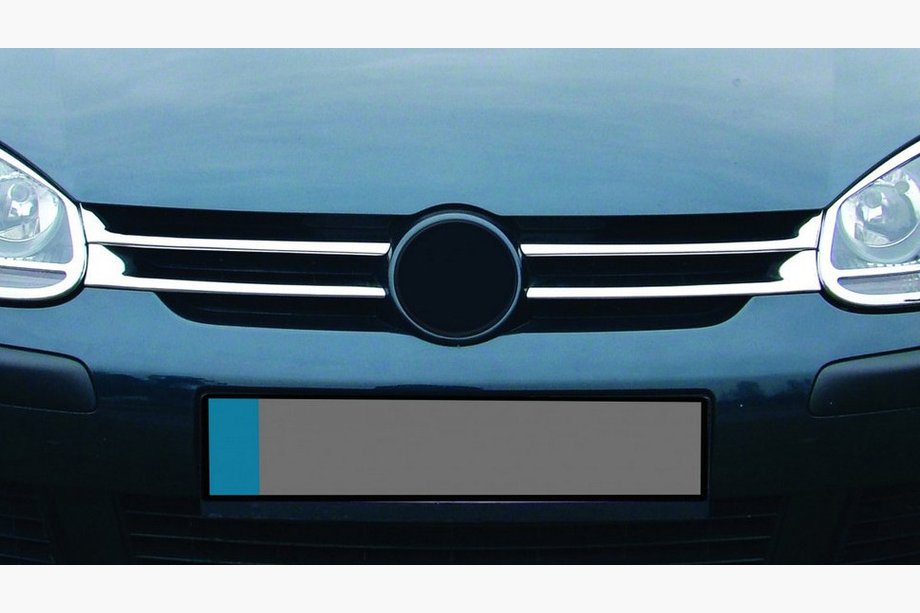 Volkswagen Golf 5 2003–2009 Šauras radiatora režģa uzlikas (4 gab., nerūsējošais tērauds) Image