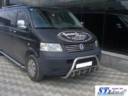 Volkswagen T5 Caravelle 2004–2010 Priekšējais bullbar WT003 (nerūsējošais tērauds) 60 mm, ar uzrakstu foto 6