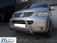 Volkswagen T5 Caravelle 2004–2010 Priekšējais bullbar WT003 (nerūsējošais tērauds) 60 mm, ar uzrakstu foto 9