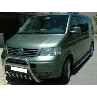 Priekšējais bullbar WT003 (nerūsējošais tērauds) Volkswagen T5 Transporter 2003–2010 foto 4