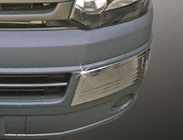 Volkswagen T5 2010–2015 Stūru uzlikas priekšējam bamperim (2 gab., nerūsējošais tērauds) foto 1