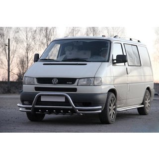 Bullbar WT003 Plus-2 (nerūsējošais tērauds) Volkswagen T4 Caravelle/Multivan 1990–2003 foto 1