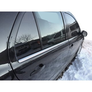 Ārējās logu apmales (4 gab., nerūsējošais tērauds) Skoda Fabia 2000–2007 foto 1