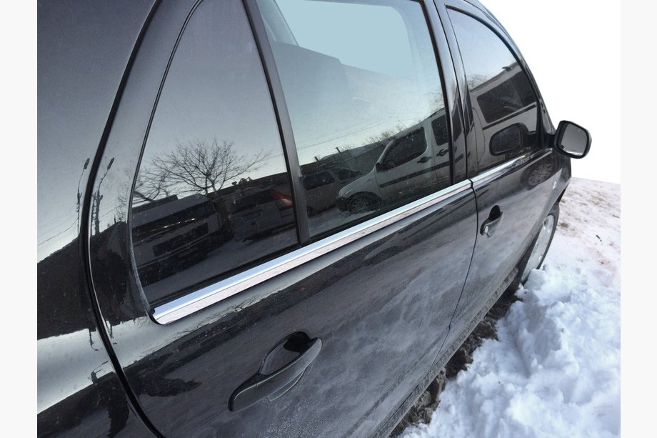 Skoda Fabia 2000–2007 Ārējās logu apmales (4 gab., nerūsējošais tērauds) Image