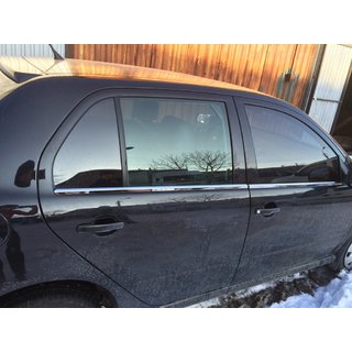 Ārējās logu apmales (4 gab., nerūsējošais tērauds) Skoda Fabia 2000–2007 foto 2