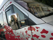 Volkswagen LT 1995–2006 Hromētas spoguļu uzlikas (2 gab., plastmasa) foto 6