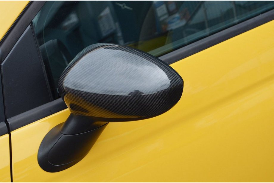 Fiat 500/500L 2013–2022 Spoguļu uzlikas 2007-2015 (2 gab., īsts oglekļa šķiedras karbons) Image