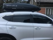 Hyundai Tucson TL 2016–2021 Logu vēja deflektori ar hroma līsti (6 gab., Niken) foto 1