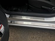 Skoda Rapid 2012–2019 Hroma sliekšņu uzlikas Натанико (8 gab., nerūsējošais tērauds) Premium - 3M līmlente, 0,8 mm foto 1