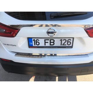 Aizmugurējā bampera uzlika Carmos (2017-2021, nerūsējošais tērauds) Nissan Qashqai 2014–2021 foto 3
