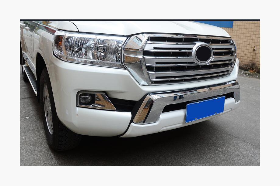 Toyota Land Cruiser 200 2007–2021 Priekšējā bufera lūpa 2012-2016 (EA-style, bez svārkiem) Melna krāsa Image