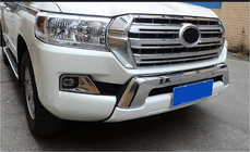 Toyota Land Cruiser 200 2007–2021 Priekšējā bufera lūpa 2012-2016 (EA-style, bez svārkiem) Melna krāsa foto 1