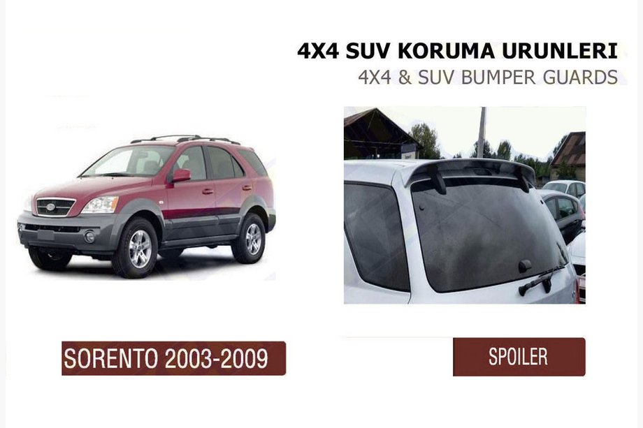 Kia Sorento I BL 2002–2009 Spoileris krāsošanai Image