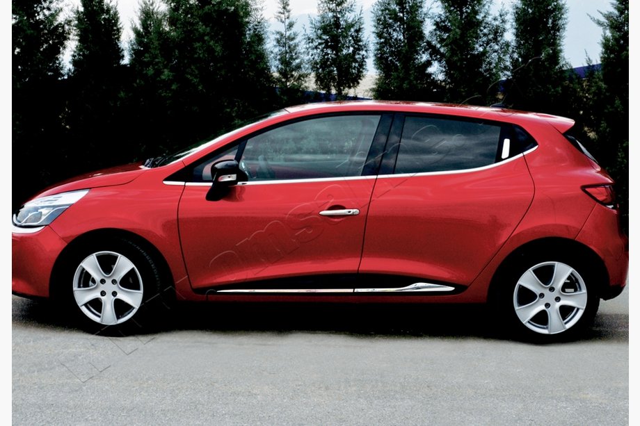 Renault Clio IV 2012–2019 Durvju moldingi ar iedobi (4 gab., nerūsējošais tērauds) Image