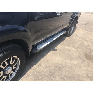 Sānu pakāpieni Allmond Grey (2 gab., alumīnijs) Toyota Hilux 2006–2015 foto 1
