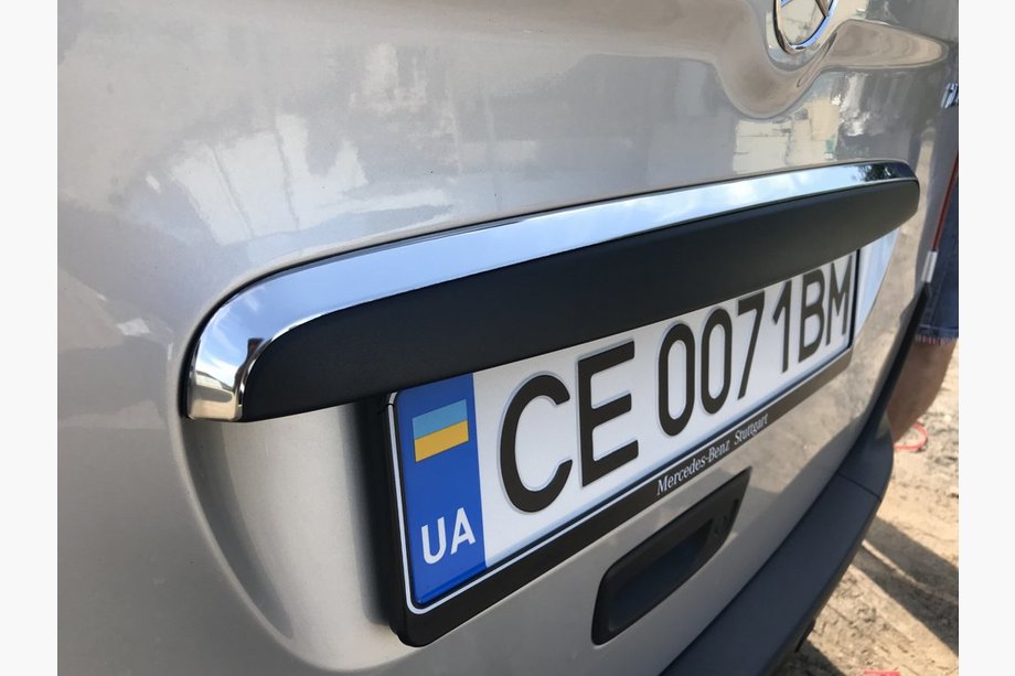 Mercedes Citan 2013–2021 Hroma līste virs numura zīmes (nerūsējošais tērauds) Image