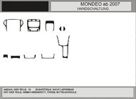 Ford Mondeo 2008–2014 Paneļa uzlikas no oglekļa šķiedras foto 1