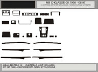 Mercedes C-class W202 1993–2001 Akcija! Koka imitācijas instrumentu paneļa uzlikas (1995-1997) foto 1