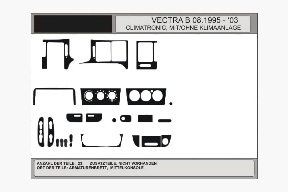 Opel Vectra B 1995–2002 Instrumentu paneļa uzlikas koka imitācijā (AKCIJA) Image