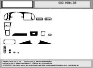 Saab 900 1994–1998 Akcija! Priekšējā paneļa uzlikas (koks) foto 1