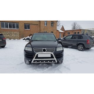 Priekšējais bullbārs WT003 Special (nerūsējošais tērauds) Volkswagen Touareg 2002–2010 foto 1
