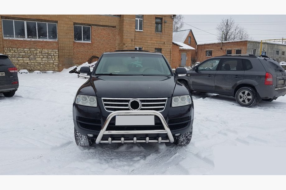 Volkswagen Touareg 2002–2010 Priekšējais bullbārs WT003 Special (nerūsējošais tērauds) Image
