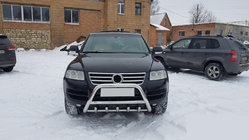 Volkswagen Touareg 2002–2010 Priekšējais bullbārs WT003 Special (nerūsējošais tērauds) foto 1