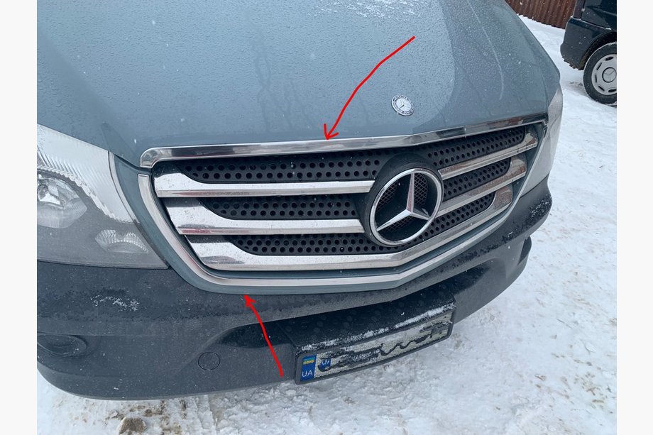 Mercedes Sprinter W906 2006–2018 Restes apmale (2013↗, nerūsējošais tērauds) OmsaLine – itāļu nerūsējošais tērauds Image