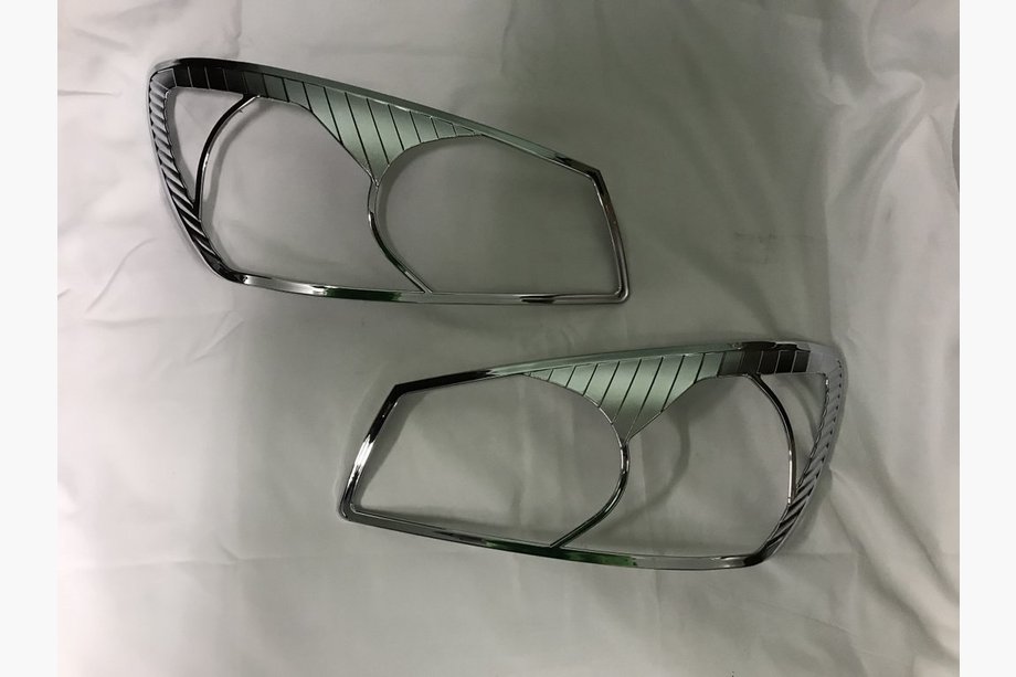 Kia Cerato 1 2004–2009 Hromētas priekšējo lukturu uzlikas (2 gab., plastmasa) Image