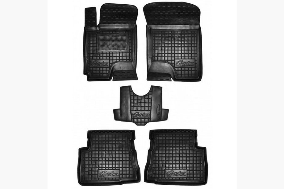 Hyundai Getz 2002– Gumijas paklājiņi ar augstu malu (Autogumm) Image