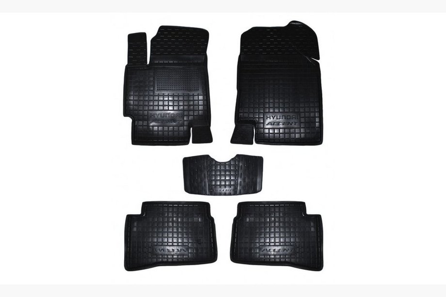 Hyundai Accent 2006–2010 Gumijas paklājiņi ar augstu malu (Autogumm) Image