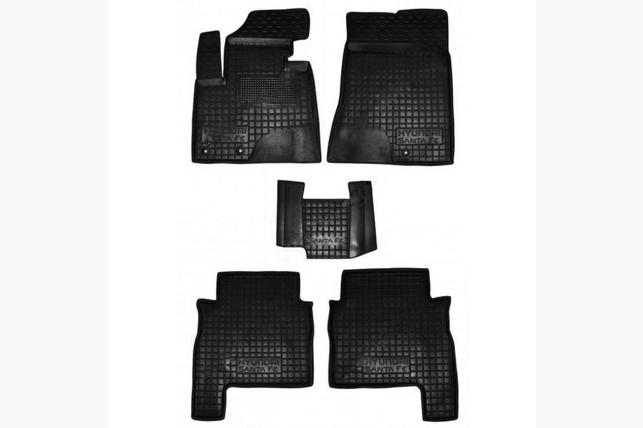 Hyundai Santa Fe 2 2006–2012 Gumijas salona paklājiņi ar bortiņu 2010-2012 (Autogumm) Image