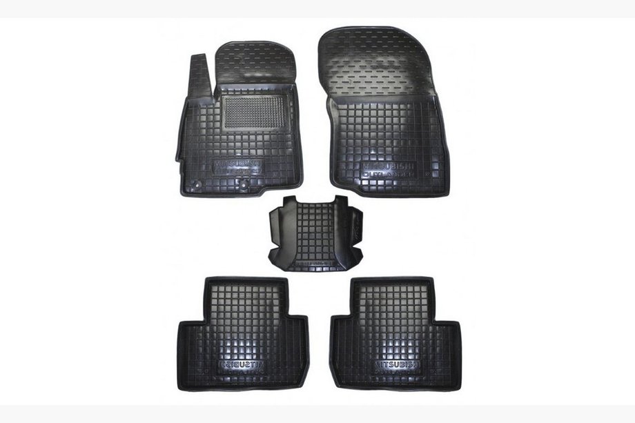 Mitsubishi Outlander 2012–2021 Gumijas paklājiņi ar augstu malu (Autogumm) Image