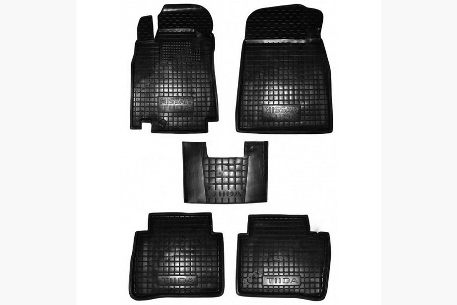 Nissan Tiida 2004–2011 Gumijas paklājiņi ar augstu malu (Autogumm) Image