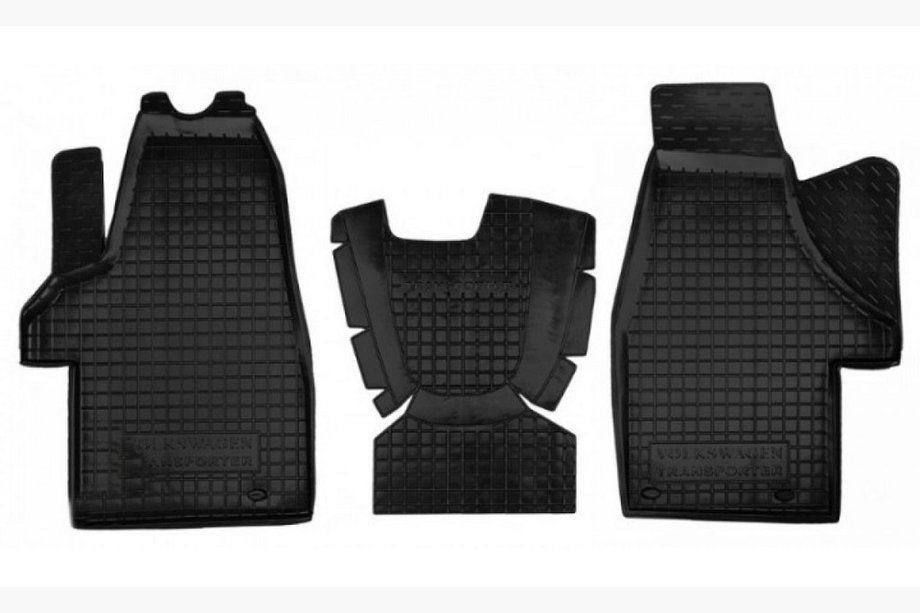 Volkswagen T5 2010–2015 Gumijas paklājiņi ar apmali Transporter priekšējie 1+1 (Autogumm) Image