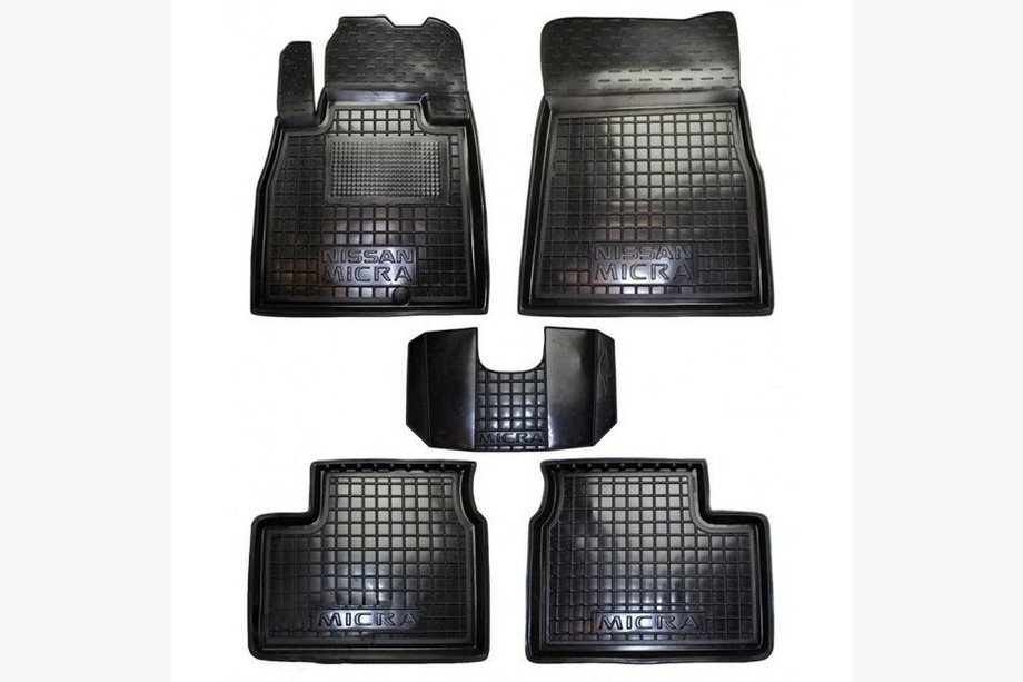 Nissan Micra K13 2011–2016 Gumijas salona paklājiņi ar augsto malu 2013+ (Autogumm) Image